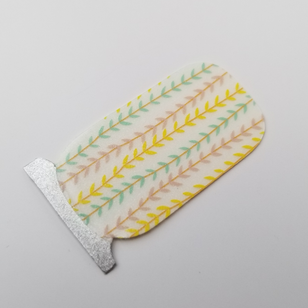 Retro Pastel Climbing Vines Nail Wrap Overlays